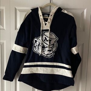 Michigan Navy and Cream Hoodie